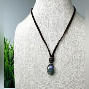 Leather Necklace w/ Pendant